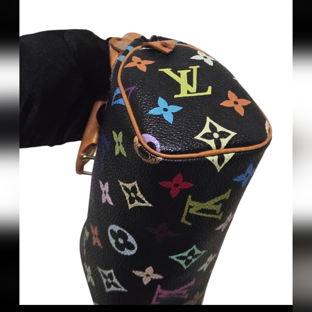 Authentic LOUIS VUITTON Multicolor Mini Sac HL Speedy in Black. - Picture 8 of 17